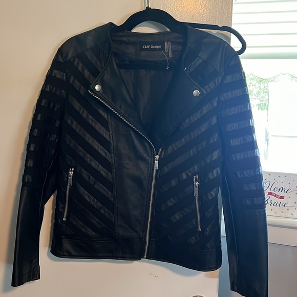 Faux Leather Moto Jacket - Picture 3 of 5